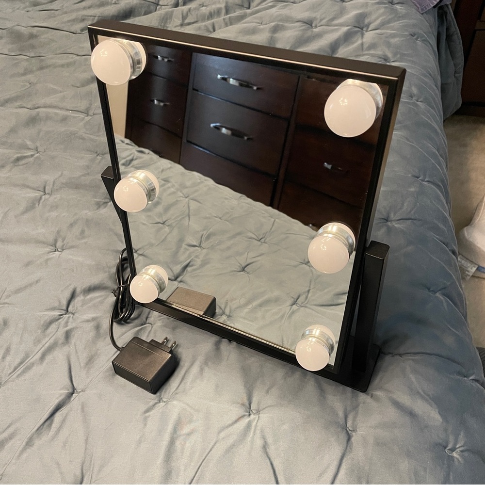 Impressions Vanity Company - Black Vanity Mirror with LED Lights